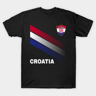 Vintage Croatia Sunflower Flag Croatia Soccer Lover T-Shirt